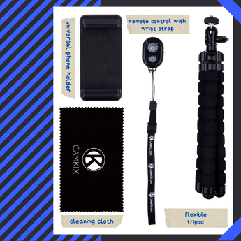 Vlog-ready with the CamKix Flexible Cell Phone Tripod and Shutter Remote Kit