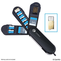 Swiss Knife Style Memory Card Case with Micro SD Reader