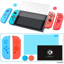 Joy Con and Thumb Grip Covers & Screen Protector for Nintendo Switch