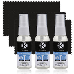 Lens & Screen Cleaning Kit - 3 Spray Bottles, 3 Cloths