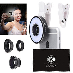 Universal Lens Kit with LED Ring for Smartphone and Tablet