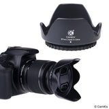 Rubber Collapsible and Tulip Flower Lens Hoods with Lens Cap Set - 67mm