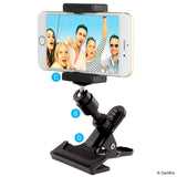 Universal Phone/Camera Holder with Flexible Gooseneck and Strong Clamp
