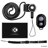 Bluetooth Camera Shutter Remote with Wrist Strap and Neck Lanyard