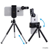 Universal 3in1 Lens Kit, Shutter Remote & Tripod Kit for Smartphone